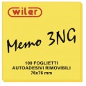 Samolepiace bločky neonov&eacute; žlt&eacute; Wiler 75mm x 75mm 100 listov