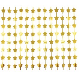 F&oacute;liov&yacute; z&aacute;ves zlat&eacute; hviezdy 100x200cm