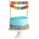 Zapichovacia papierov&aacute; ozdoba na tortu HappyBirthday mix 19,5cm