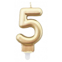 Tortov&aacute; sviečka zlat&aacute; s podstavcom č&iacute;slo "0"