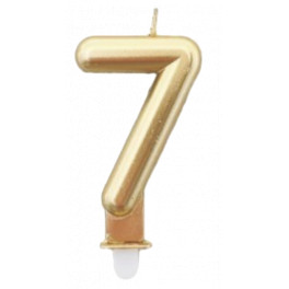 Tortov&aacute; sviečka zlat&aacute; s podstavcom č&iacute;slo "0"