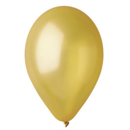 Metalick&eacute; bal&oacute;ny zlat&eacute; 100ks 25cm