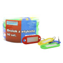 Plastov&eacute; kl&uacute;čenky s etiketou mix farieb 60ks