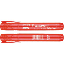 Permanentn&yacute; popisovač červen&yacute; 1-3mm Wiler