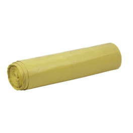 Vrecia žlt&eacute; 120l 700x1100mm 25ks LDPE