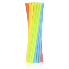 Slamky plastov&eacute; PP &ndash; 190 x 7,5 mm, mix farieb (200 ks)