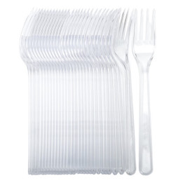 Vidlička transparentn&aacute; &ndash; 17,5 cm (opakovane použiteľn&aacute;) 50ks