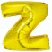 Zlat&yacute; f&oacute;liov&yacute; bal&oacute;n "Z" 35cm