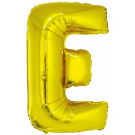 Zlat&yacute; f&oacute;liov&yacute; bal&oacute;n "E" 85cm