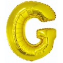 Zlat&yacute; f&oacute;liov&yacute; bal&oacute;n "G" 85cm