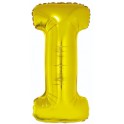 Zlat&yacute; f&oacute;liov&yacute; bal&oacute;n "I" 85cm