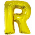 Zlat&yacute; f&oacute;liov&yacute; bal&oacute;n "R" 85cm