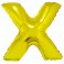 Zlat&yacute; f&oacute;liov&yacute; bal&oacute;n "X" 85cm