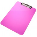Clipboard A4 ružov&yacute; transparent PS