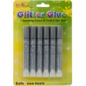 Glitrov&eacute; lepidlo strieborn&eacute; sada 10ml 6ks Wiler