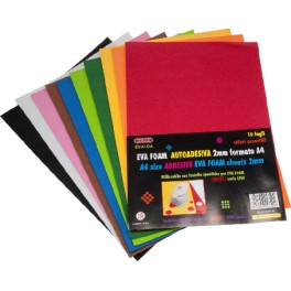 Samolepiaca machov&aacute; guma 10ks 2mm A4 mix farieb