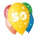 Bal&oacute;ny s potlačou č&iacute;slo "50" 5ks 31cm