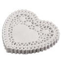 Papierov&aacute; čipka pod tortu v tvare srdca 36cm 12ks