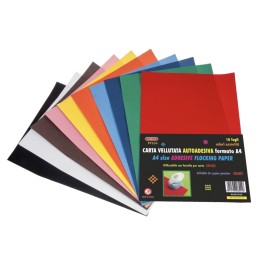 Zamatov&yacute; papier A4 10ks mix farieb 105g/m2