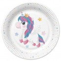 Papierov&yacute; tanier JEDNOROŽEC 23cm 6ks