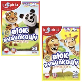 Blok bielych papierov 20ks 90gsm A4 Inspiria